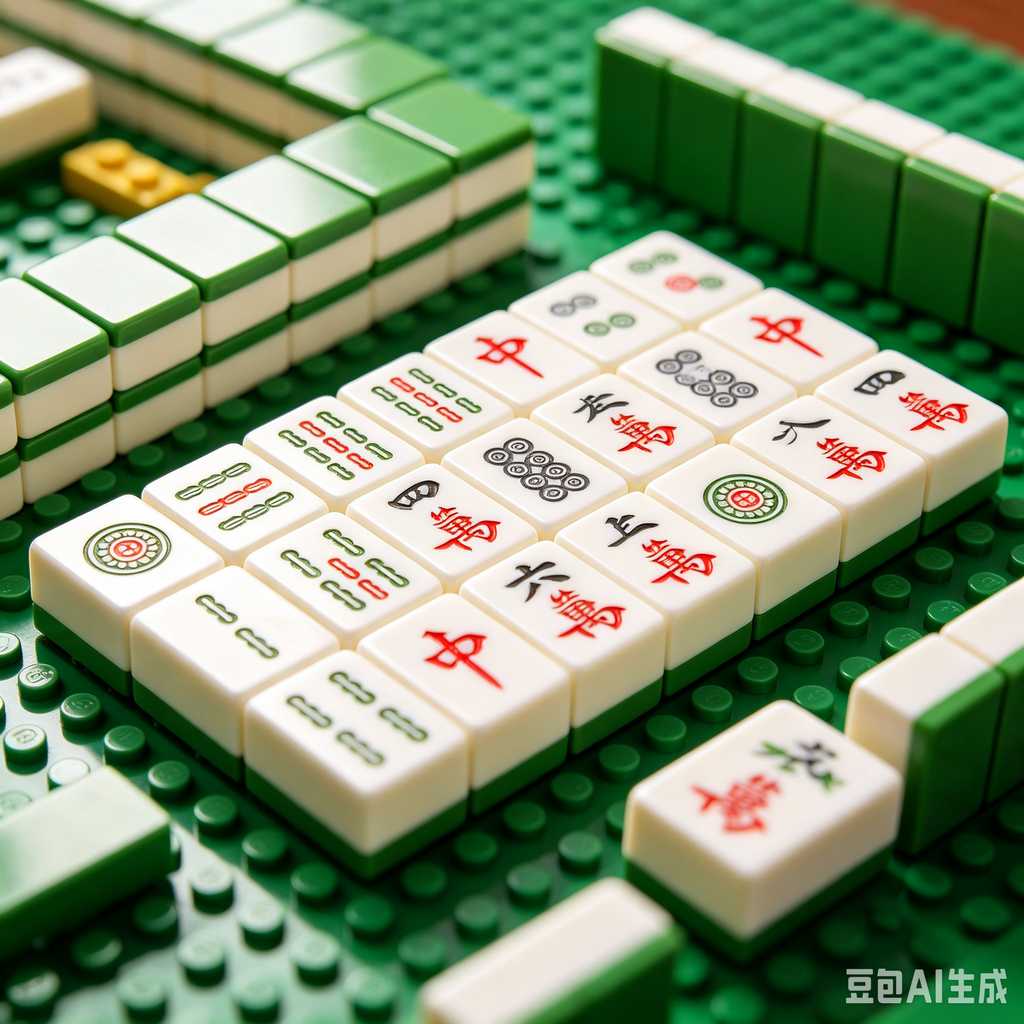 saturated color mahjong set print